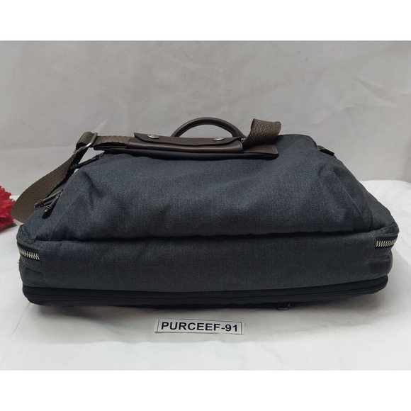 TUMI Alpha Bravo Yuma Gray Nylon Briefcase Business Laptop Bag - Picture 9 of 16